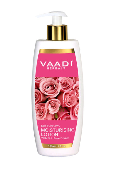 Vaadi Herbals Moisturising Lotion with Pink Rose Extract, 350 ml